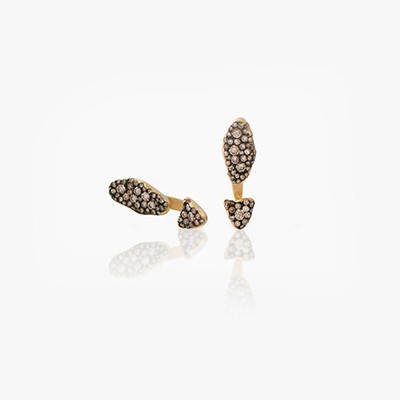 BABY MALAK FLOURISH CHAMPAGNE FULL MINI MARQUISE EARRINGS